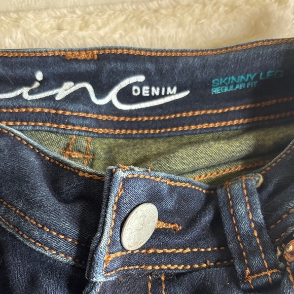 INC International Concepts Dark Blue Women's Skinny Jeans - Picture 2 of 4